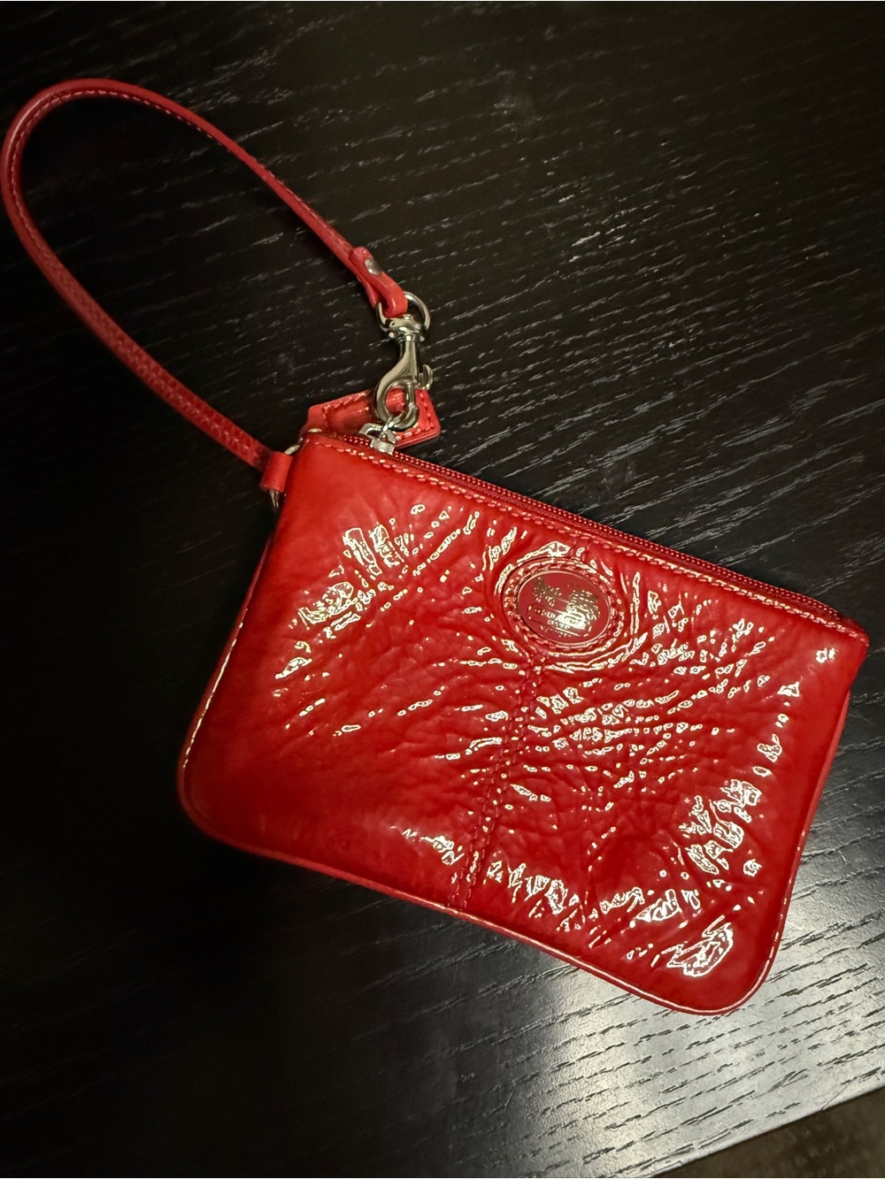 Coach Poppy Patent Leather Small Wristlet